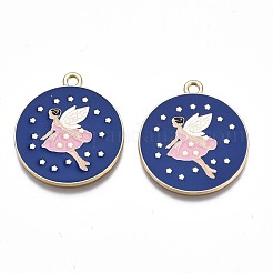 Rack Plating Alloy Enamel Pendants&nbsp;ENAM-N055-081