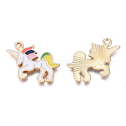 Rack Plating Alloy Enamel Pendants&nbsp;ENAM-T011-136B