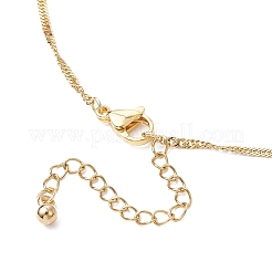 Natural Cultured Freshwater Pearl Potato Pendant 304 Stainless Steel Singapore Chains Necklaces&nbsp;NJEW-JN05273-01