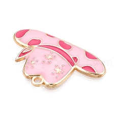 Rack Plating Alloy Enamel Pendants&nbsp;ENAM-N056-381KCG-01