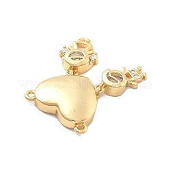 Rack Plating Brass with Cubic Zirconia Pendants&nbsp;KK-Q017-30G
