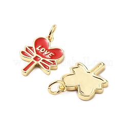 Brass Enamel Pendants&nbsp;KK-L237-025G-02