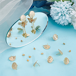 16Pcs Brass Stud Earrings Findings&nbsp;STAS-UN0044-12