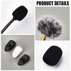 3Pcs Polyester Microphone Pompom Ball Cover&nbsp;AJEW-CN0004-89