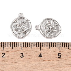 Brass Pendants with Clear Glass&nbsp;KK-N254-52P