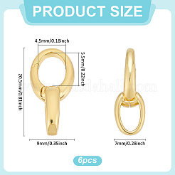 6Pcs Brass Spring Gate Rings&nbsp;KK-PH0012-69