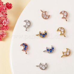 12pcs 6 Colors Brass Charms&nbsp;ZIRC-SZ0001-55