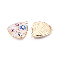 Printed Alloy Enamel Pendants&nbsp;ENAM-N071-06G
