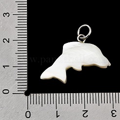 Natural White Shell & Crystal Rhinestone Pendants&nbsp;SH-CBAC52B-01C