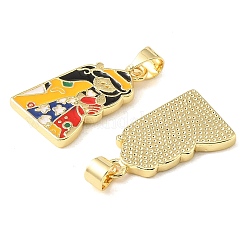 Brass Enamel Pendants&nbsp;KK-CBA6938-03G-02
