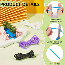 10Pcs 10 Colors Hollow Pipe PVC Tubular Synthetic Rubber Cord&nbsp;DIY-BC00002