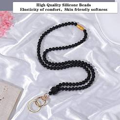 Silicone Beaded ID Card Neck Straps&nbsp;NJEW-SW00025-05