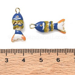 Brass Micro Pave Orange Red Cubic Zirconia Pendants&nbsp;KK-A268-05G-D06