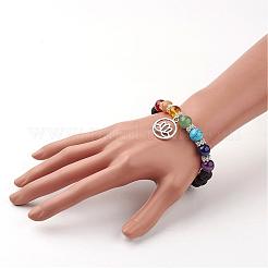 Gemstone Bead Charm Bracelets&nbsp;BJEW-JB02600-03
