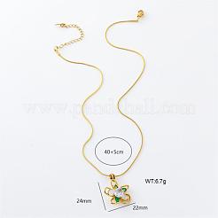 3Pcs French Vintage Stainless Steel White and Green Enamel Flower Pendant Necklaces for Women&nbsp;PZ8331