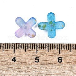 Metal Enlaced Acrylic Bead Caps&nbsp;OACR-G044-01K