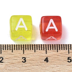 Spray Painted Transparent Acrylic Beads&nbsp;MACR-K365-07A