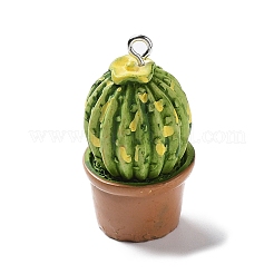 Cactus Pot Green Plant Resin Pendants&nbsp;CRES-B014-03