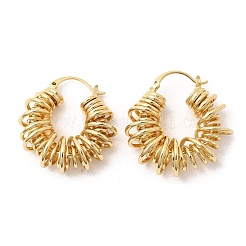 Brass Hoop Earrings for Women&nbsp;EJEW-K334-01G