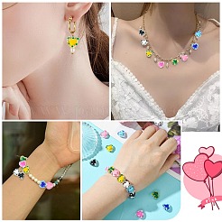16Pcs 8 Colors Glass Beads&nbsp;LAMP-CJ0001-99