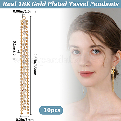 10Pcs Brass Rhinestone Cup Chain Big Pendants&nbsp;KK-BBC0011-79