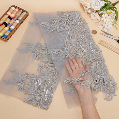 2 Yards Polyester Embroidery Flower Lace Trim&nbsp;DIY-WH0661-27A