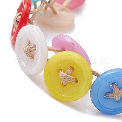 Acrylic Sewing Buttons Beaded Bracelets&nbsp;BJEW-JB12742