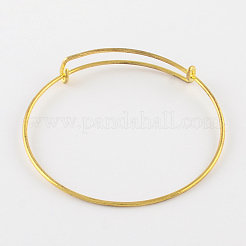 Adjustable Iron Expandable Bangle Making&nbsp;BJEW-R038-G