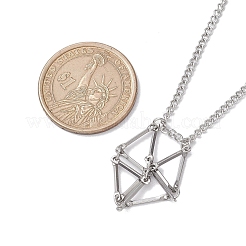 Non-Tarnish 3Pcs 3 Sizes Stainless Steel Macrame Pouch Empty Stone Holder for Necklace Makings&nbsp;NJEW-JN04821