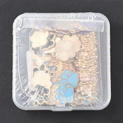 80Pcs 5 Colors Alloy Enamel Pendants&nbsp;ENAM-YW0005-19