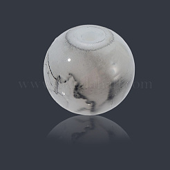 3Strands Baking Paint Glass Round Bead Strands&nbsp;DGLA-LT0001-02B