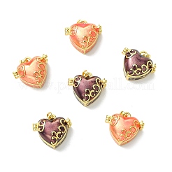 6Pcs 2 Colors Brass Enamel Prayer Box Pendants&nbsp;KK-CJ0005-80
