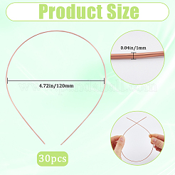 30Pcs Hair Accessories Iron Hair Band Findings&nbsp;OHAR-GF0001-32
