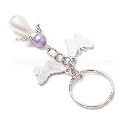 8Pcs Plastic Imitation Pearl Keychains&nbsp;KEYC-JKC01307