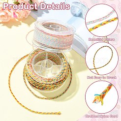 2 Rolls 2 Colors Braided Nylon Chinese Knot Cord&nbsp;WCOR-CJ0001-01