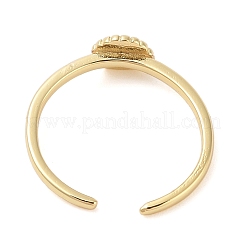 Shell Shape Brass Open Cuff Rings&nbsp;KK-K384-04G