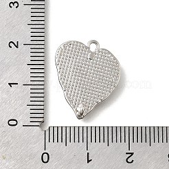 Brass Pave Natural White Shell Pendants&nbsp;KK-U061-13P