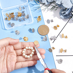 24Pcs 12 Style Ion Plating(IP) 304 Stainless Steel Stud Earring Findings&nbsp;STAS-UN0043-26