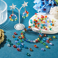 100Pcs 10 Colors Electroplate Transparent Glass Beads Strands&nbsp;EGLA-TA0013-69