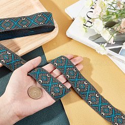 Ethnic Style Embroidery Polycotton Ribbons&nbsp;OCOR-WH0066-66