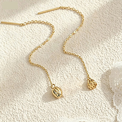 304 Stainless Steel Tassel Ear Thread for Women&nbsp;WG27079-01