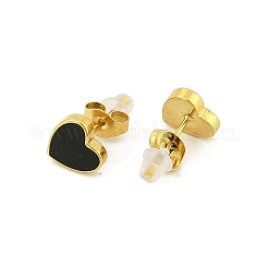 304 Stainless Steel Enamel Stud Earrings&nbsp;EJEW-G421-01G-02
