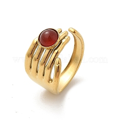 Natural Gemstone Finger Rings&nbsp;RJEW-K290-10G