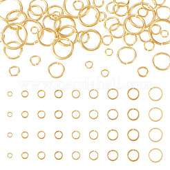 90Pcs 9 Styles Brass Open Jump Rings&nbsp;KK-TADJ0001-04G