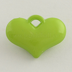 Opaque Acrylic Heart Charms&nbsp;X-SACR-Q099-M01
