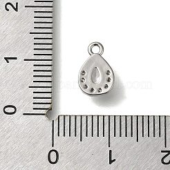 Rack Plating Brass Micro Pave Cubic Zirconia Charms&nbsp;KK-M014-06P