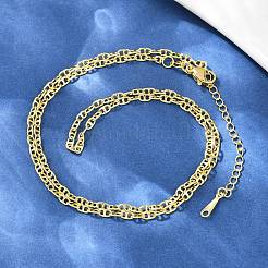 2.5MM Brass Mariner Link Chain Necklaces for Men Women&nbsp;NJEW-L012-11G