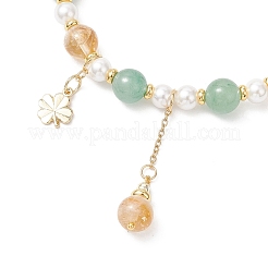 Clover Brass Charm Bracelets&nbsp;BJEW-JB12862