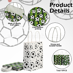 16Pcs 8 Styles Football Printed Paper Tote Bags&nbsp;ABAG-SP0001-55