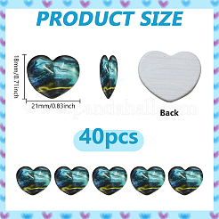 40Pcs Lampwork Cabochons&nbsp;LAMP-PH0001-43A